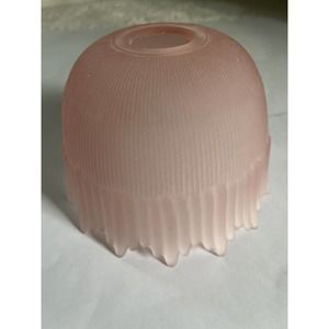 Glass Lampshade Pink Candlelamp Art Deco
